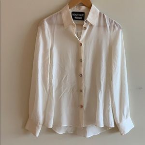 Moshchino silk blouse with gem buttons